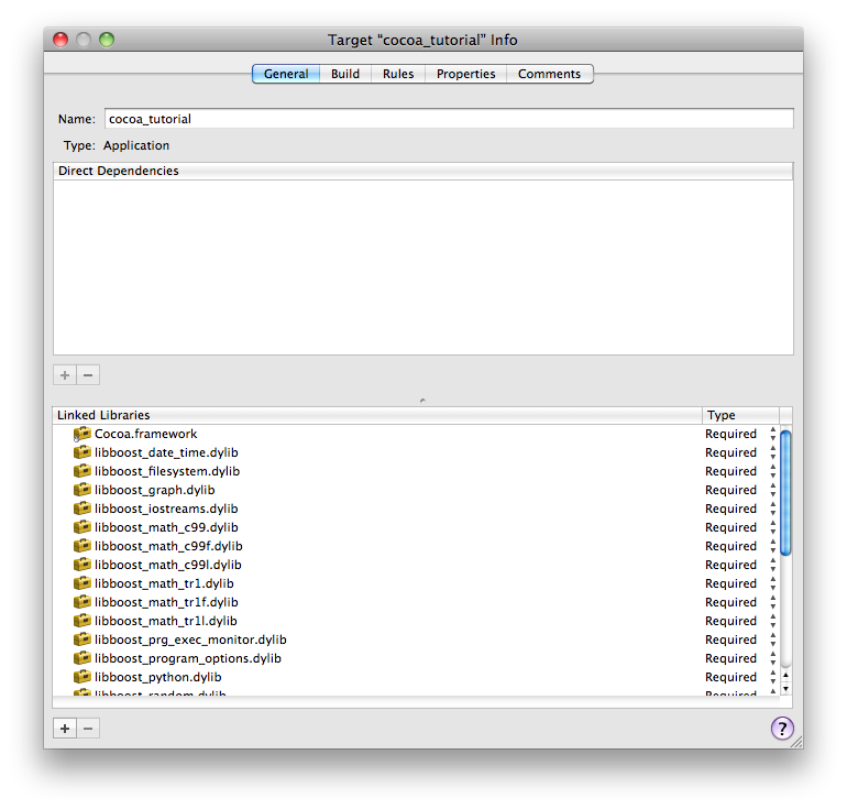 Target Settings Window