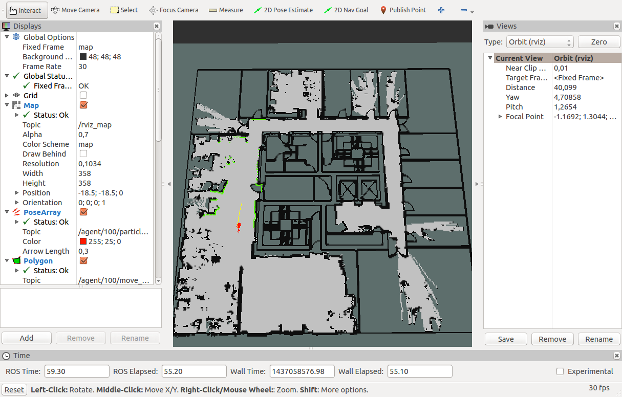 Rviz showing the MDM Demo.