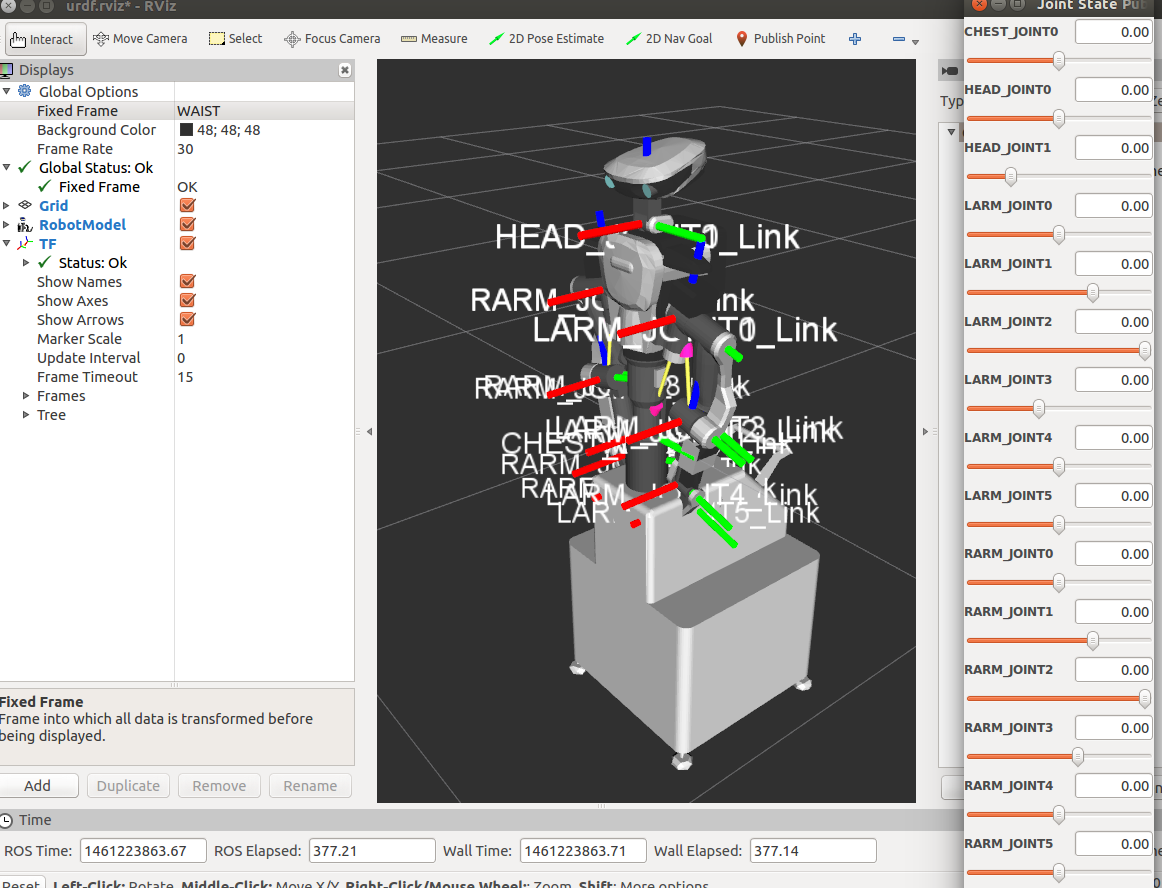 NEXTAGE Open in an updated model with joint_state_publisher window.