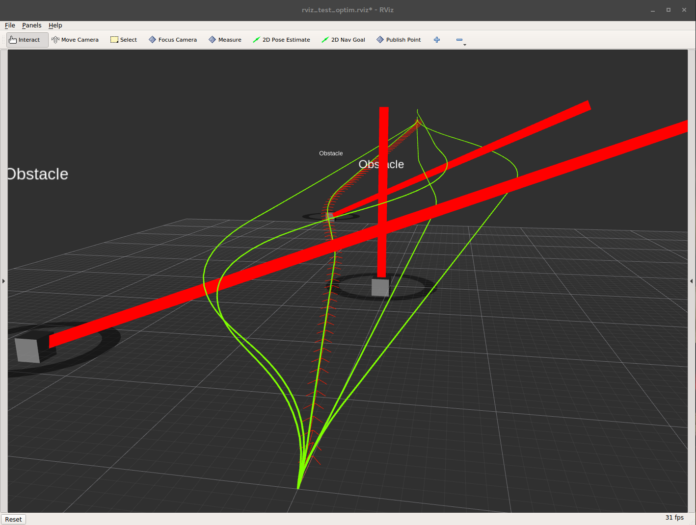 The temporal information of the trajectory and predictions is now visualized w.r.t. the z-axis