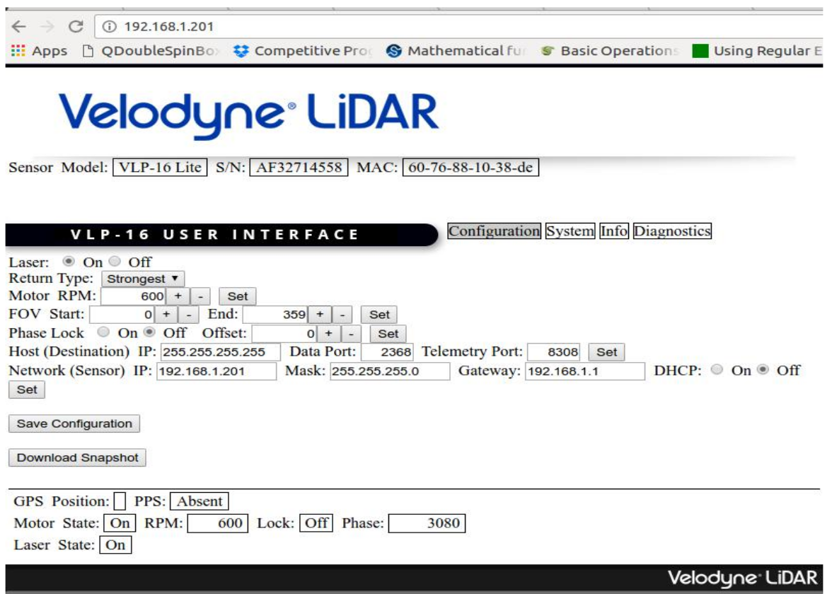 Velodyne Web Browser