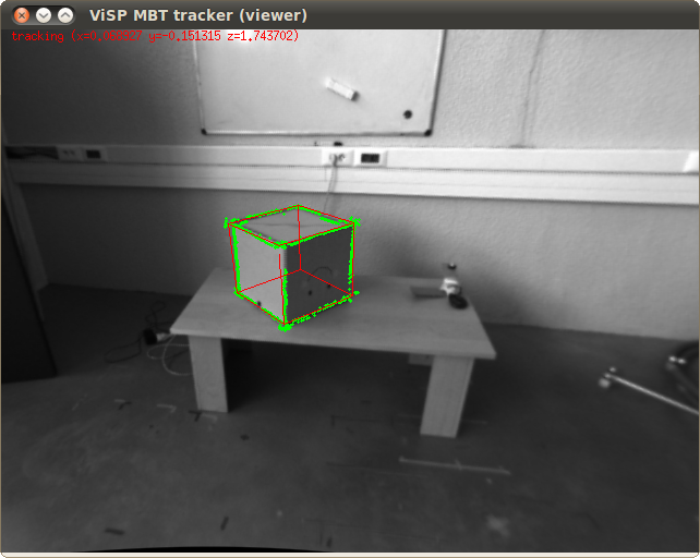ViSP box tracking