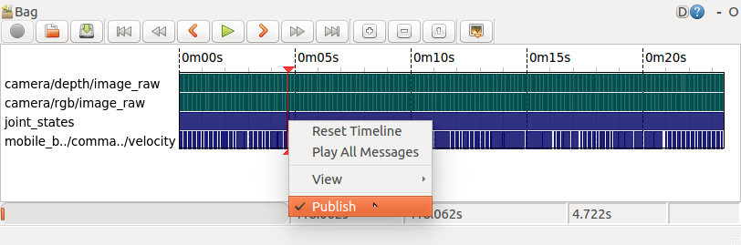 publish a topic in rqt_bag
